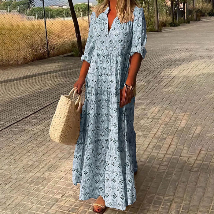 Women's Breathable Bohemian Maxi Dress