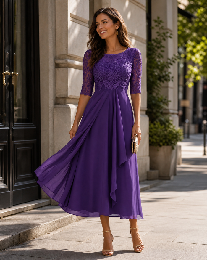 Women's Lightweight Chiffon Cocktail Dress