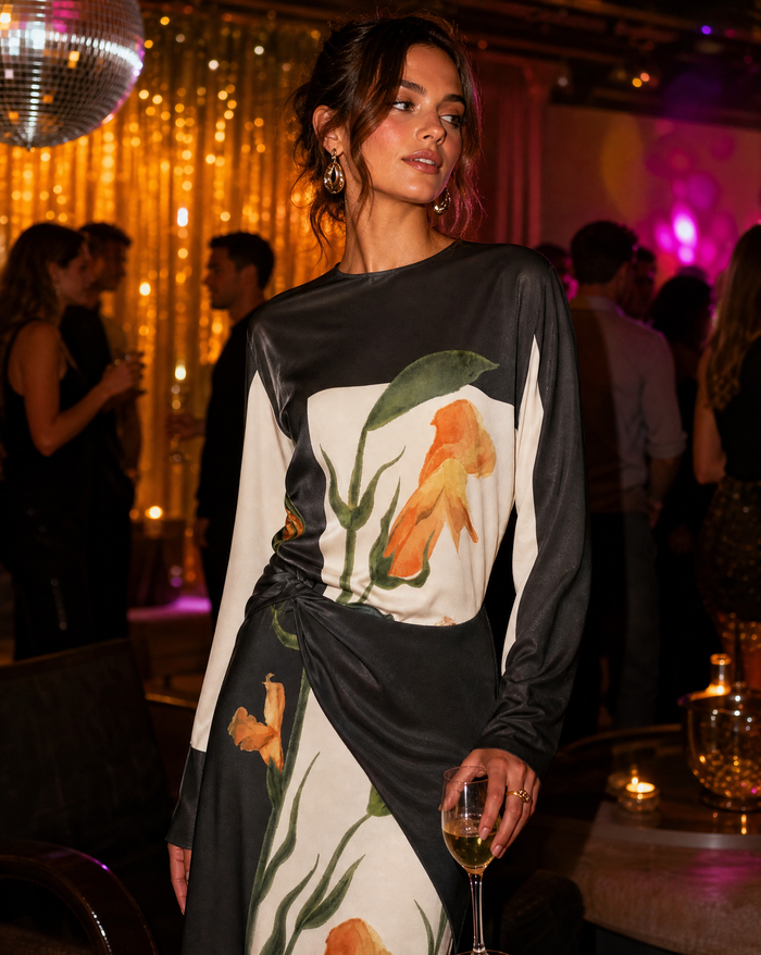 Women's Silk Crepe Mini Dress