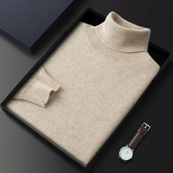 Men's 100% Cashmere Turtleneck Sweater