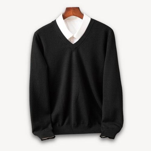 Men's Cashmere V-Neck Sweater | Elegant Slim Fit Lightweight Design for Year-Round Wear 0