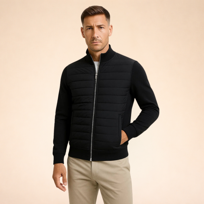 Men's Cotton-Polyester Hybrid Puffer Jacket