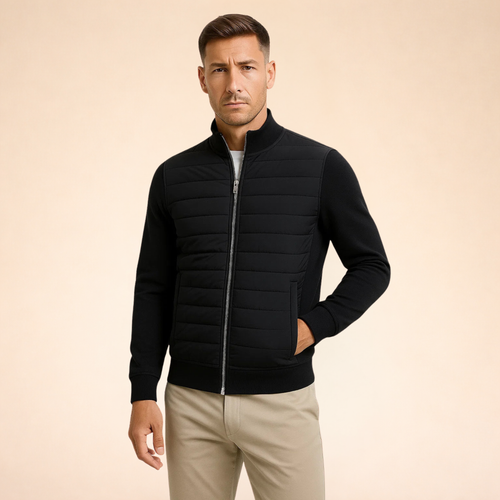 Men's Cotton-Polyester Hybrid Puffer Jacket | Lightweight Comfortable Winter Outerwear 1