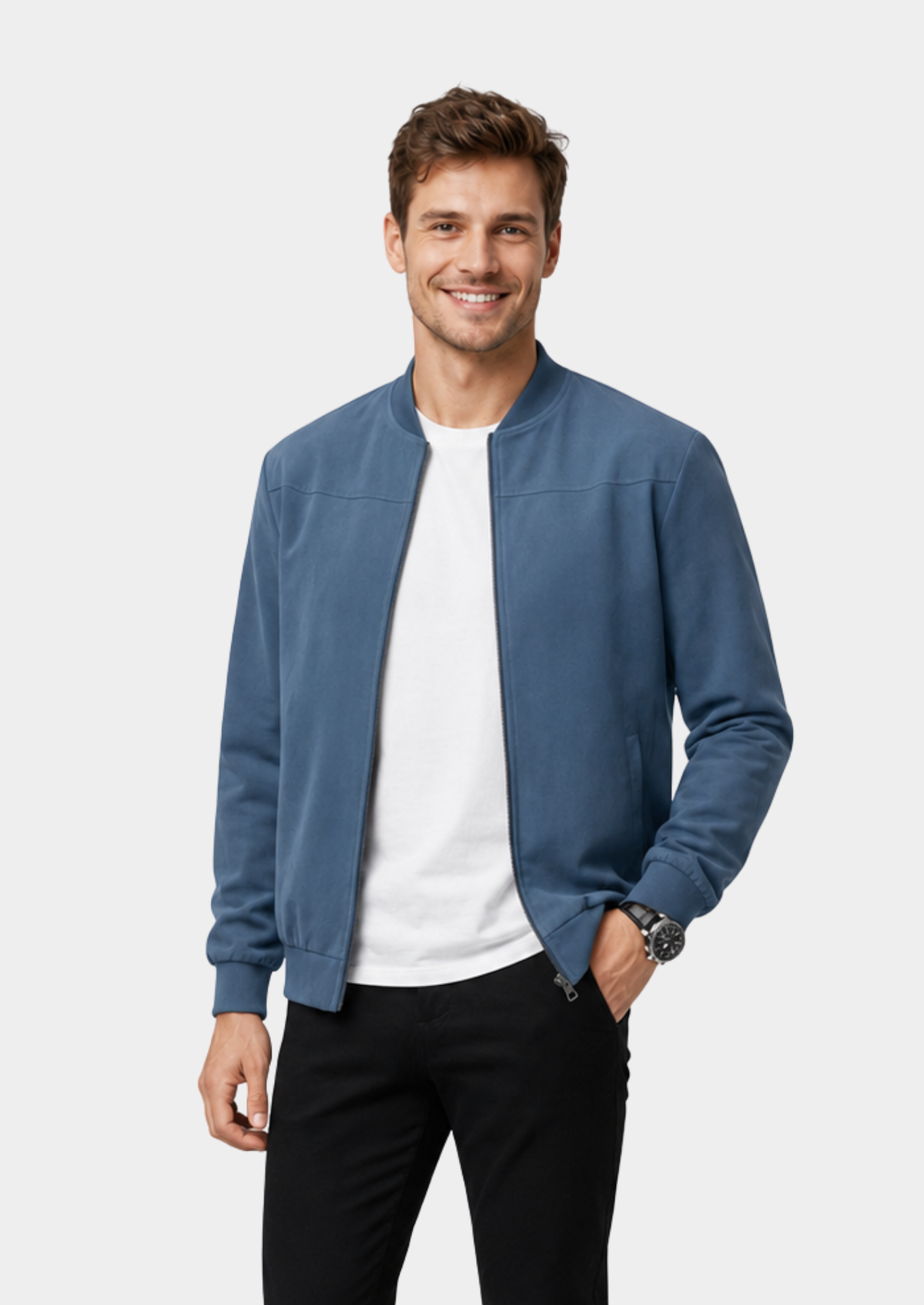 Men's Lightweight Fabric Bomber Jacket