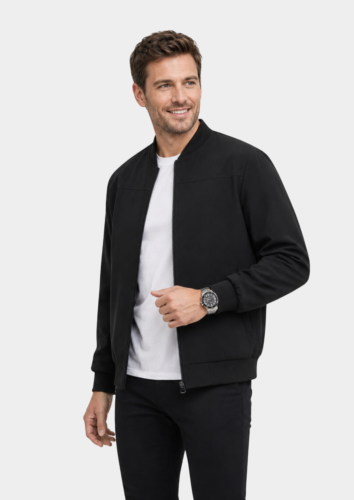 Men's Lightweight Fabric Bomber Jacket