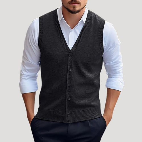Men's Soft Knit Waistcoat | Tailored Sleeveless Layering Jumper 1