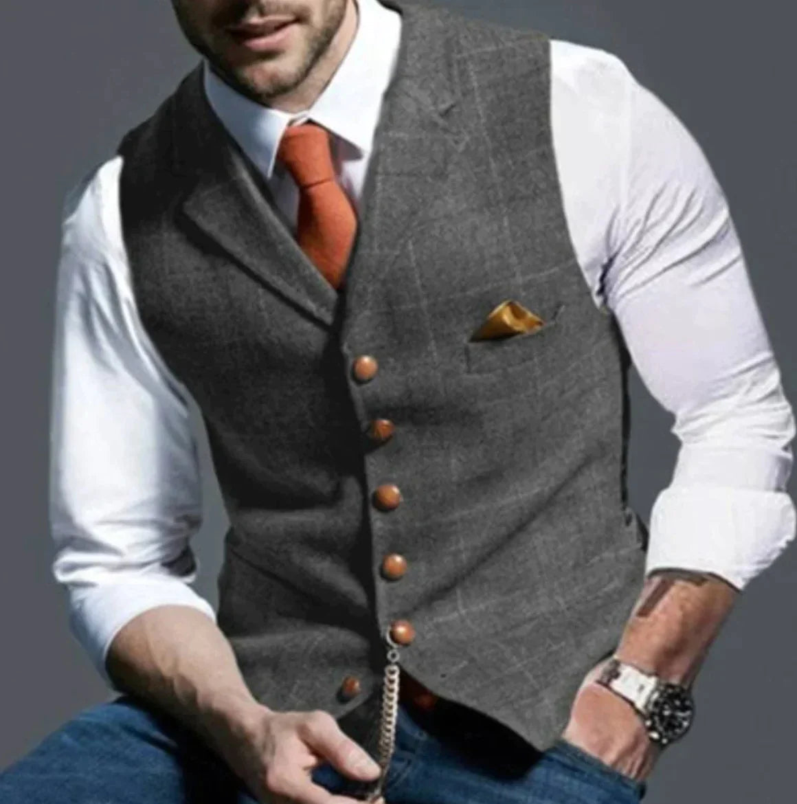 Men's Tailored Fabric Vest