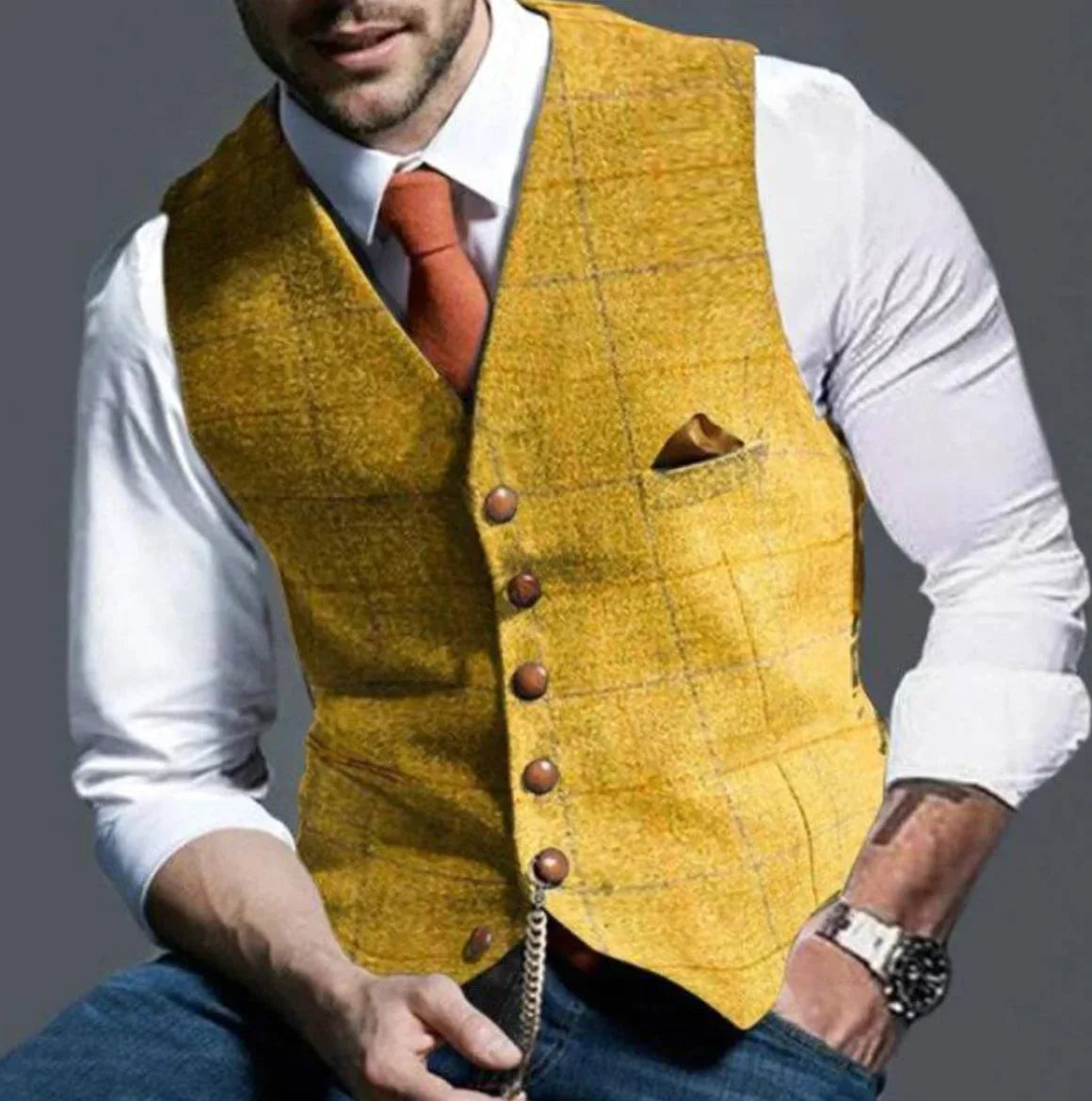 Men's Tailored Fabric Vest