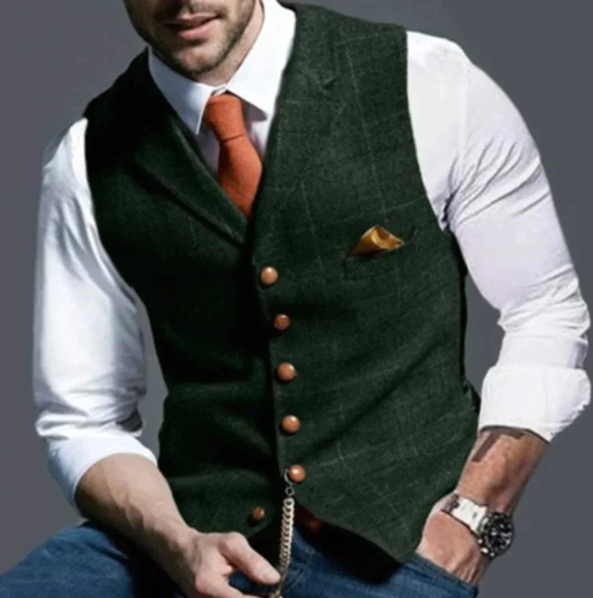 Men's Tailored Fabric Vest