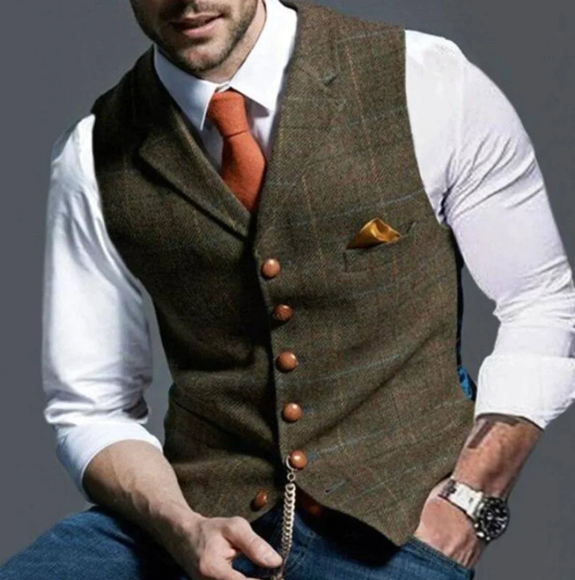 Men's Tailored Fabric Vest