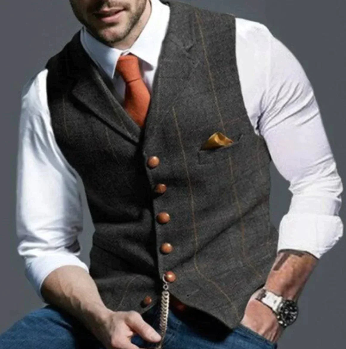 Men's Tailored Fabric Vest