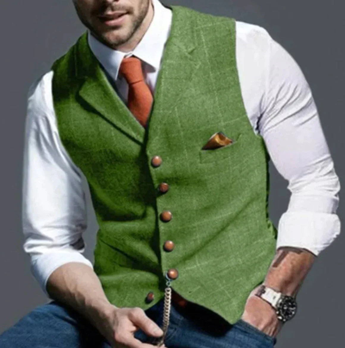 Men's Tailored Fabric Vest