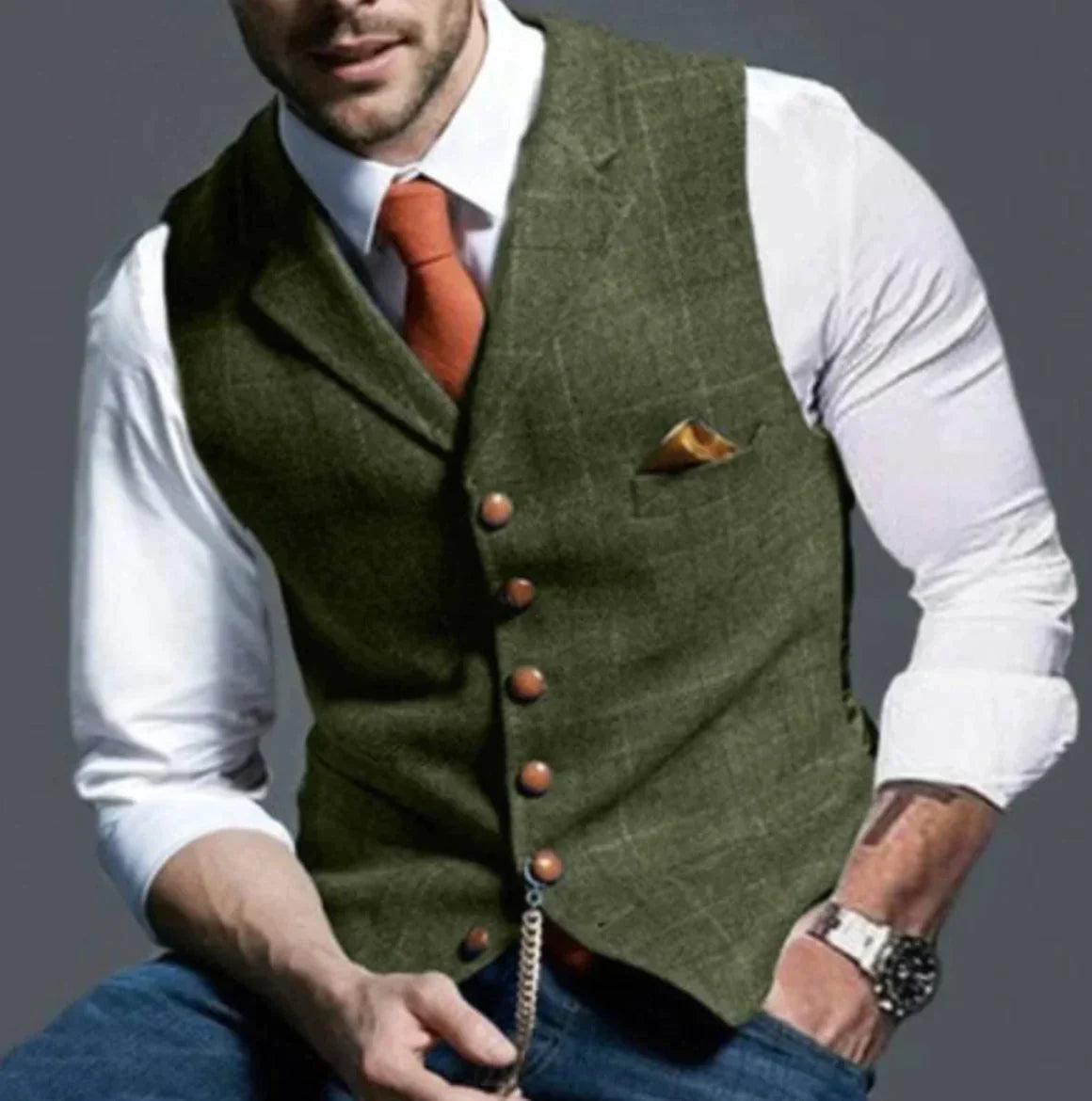 Men's Tailored Fabric Vest