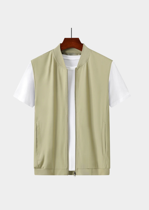 Men's Ultra-Thin Solid Gilet Jacket | Sleek Sleeveless Layering Vest 1