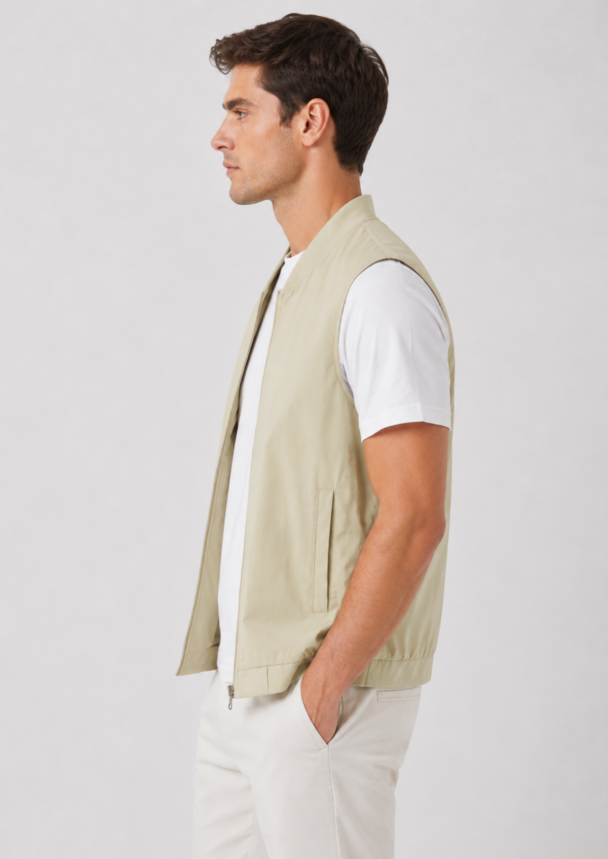 Men's Ultra-Thin Solid Gilet Jacket
