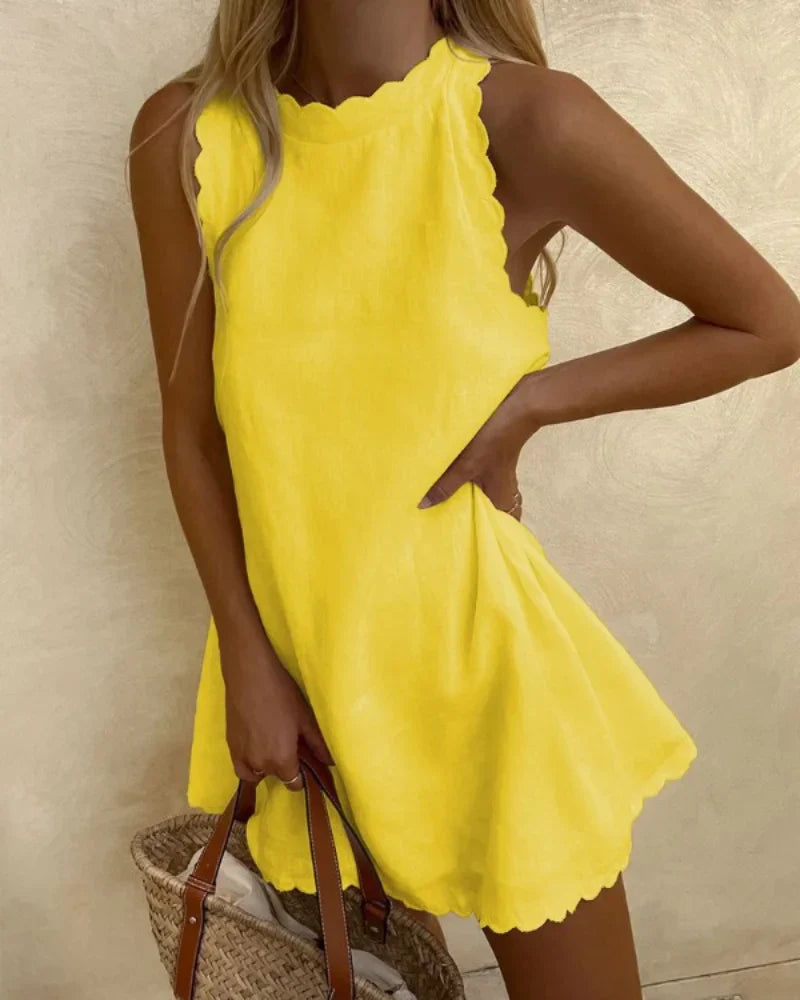 Women's Breathable Fabric A-Line Summer Dress
