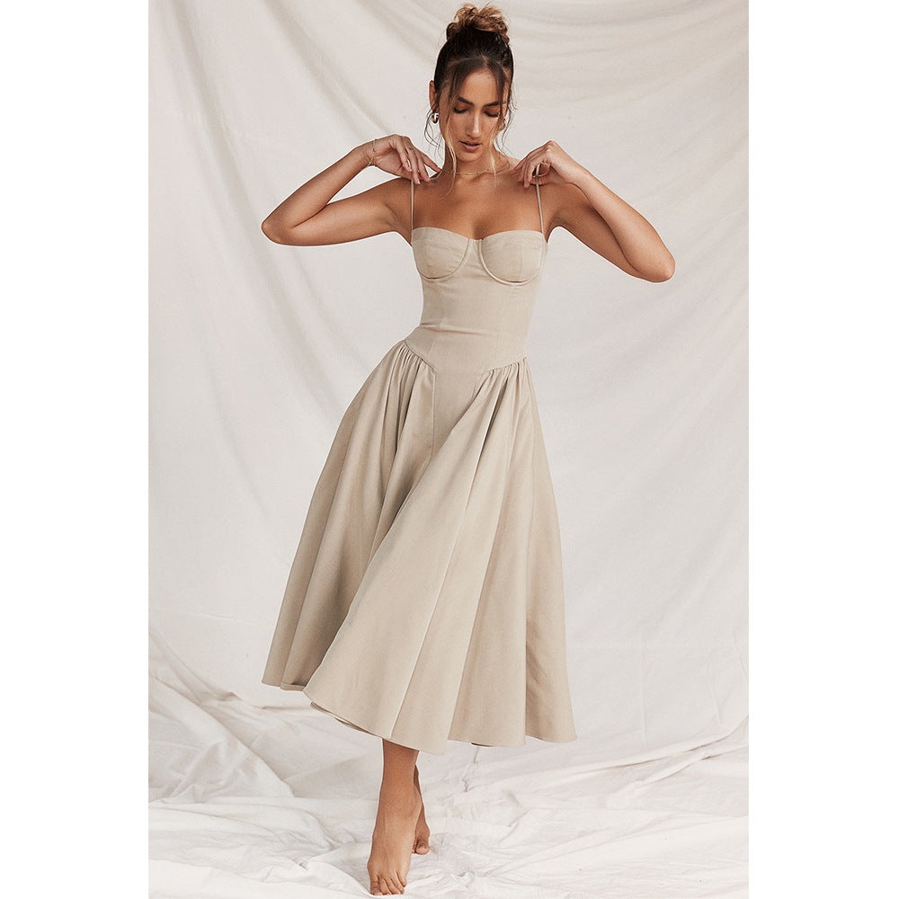 Women's Cotton-Polyester Midi Dress