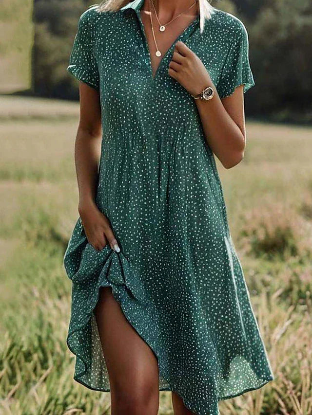 Women's Cotton Blend Midi Dress