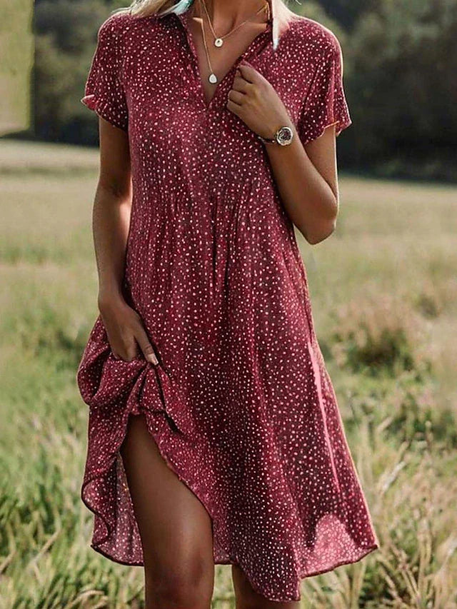 Women's Cotton Blend Midi Dress