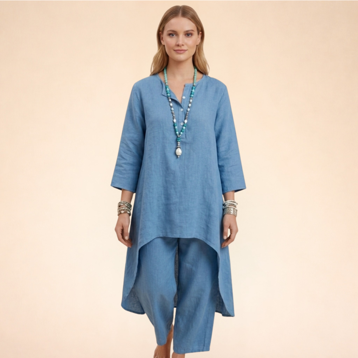 Women's Cotton Blend Two-Piece Set