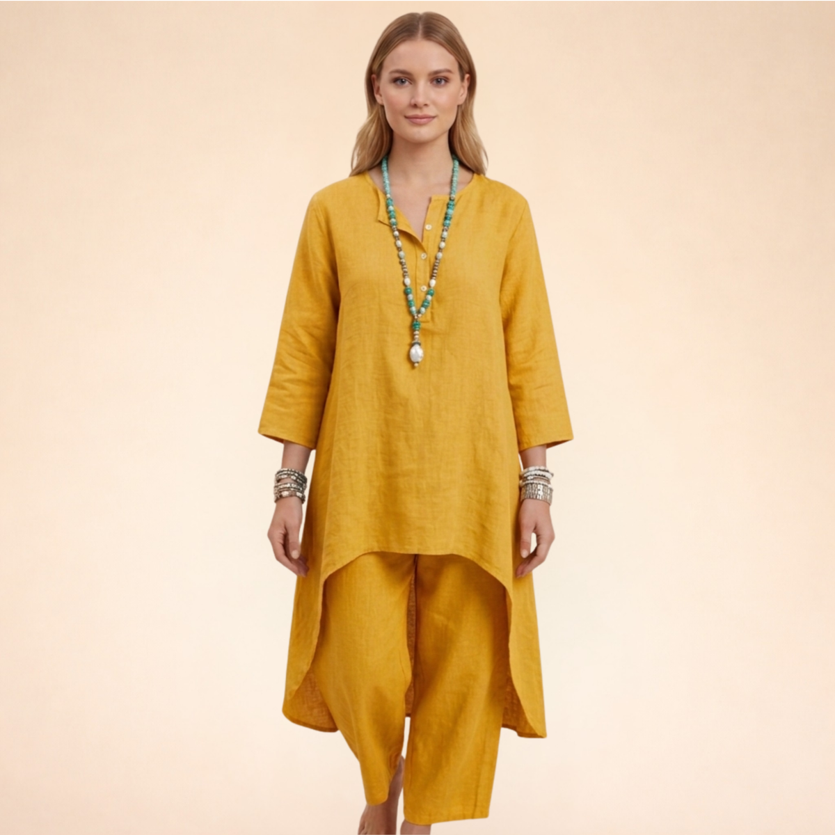 Women's Cotton Blend Two-Piece Set