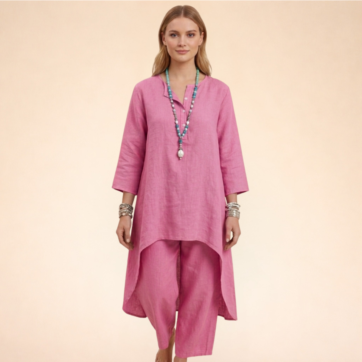 Women's Cotton Blend Two-Piece Set