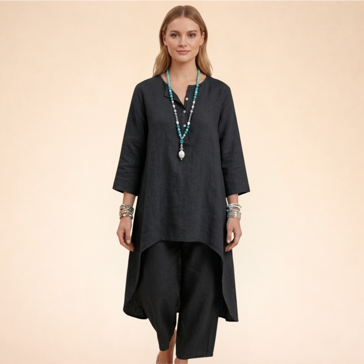 Women's Cotton Blend Two-Piece Set