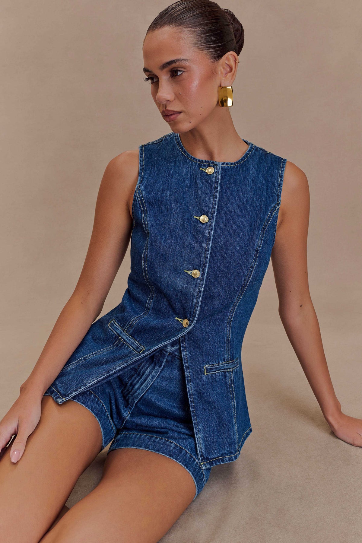 Women's Denim Two-Piece Set