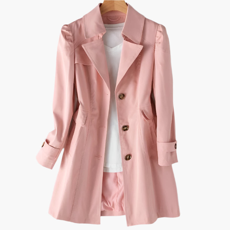 Women's Durable Textile Blend Trench Coat