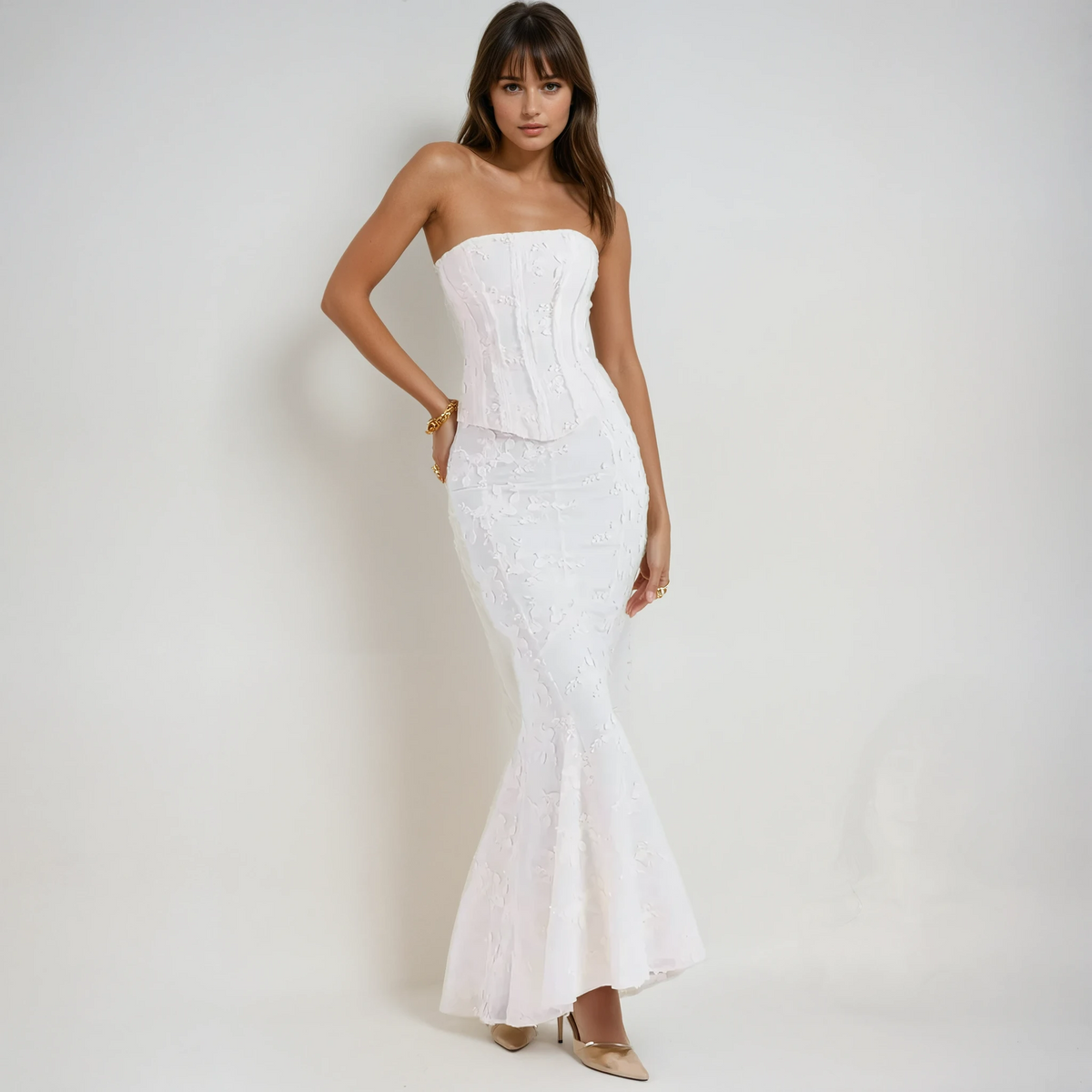 Women's Elegant Embroidered Maxi Dress