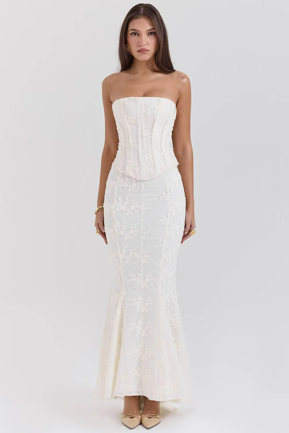 Women's Elegant Embroidered Maxi Dress
