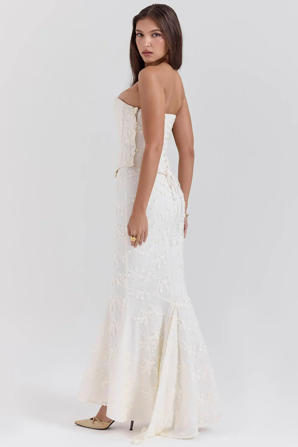 Women's Elegant Embroidered Maxi Dress