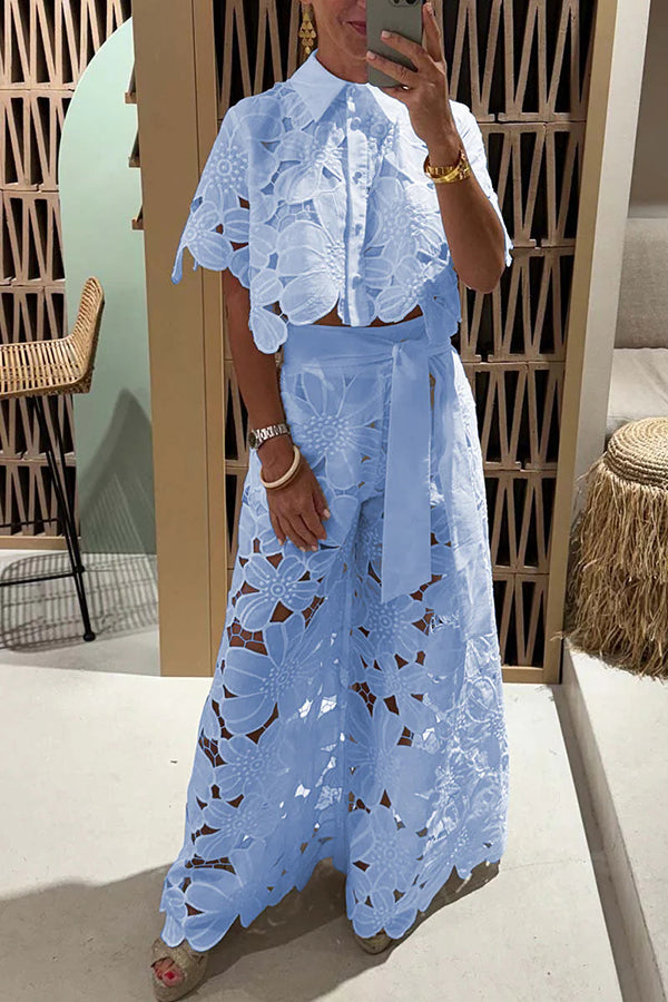 Women's Elegant Eyelet Maxi Dress