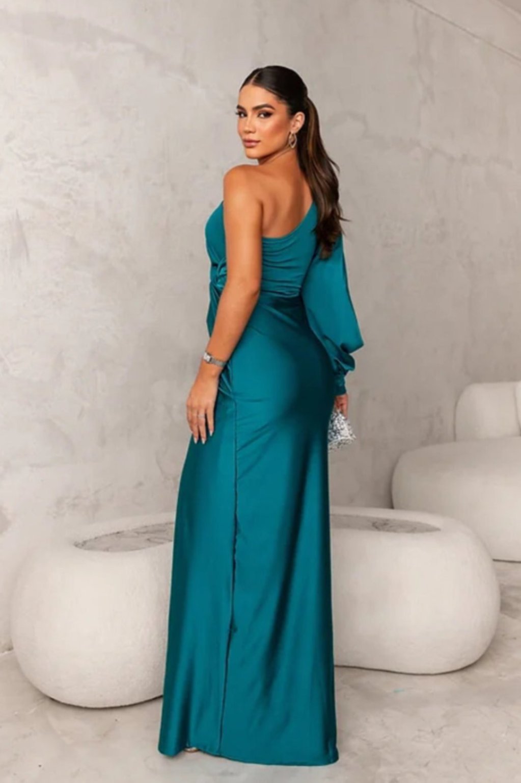 Women's Elegant Satin Evening Dress