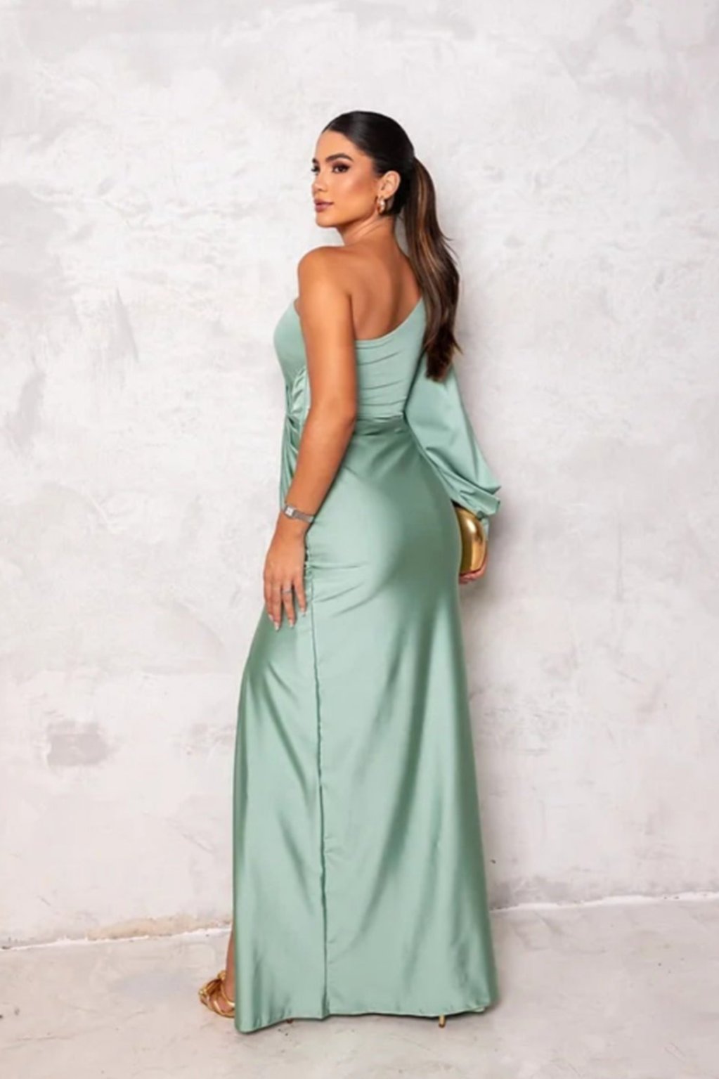 Women's Elegant Satin Evening Dress