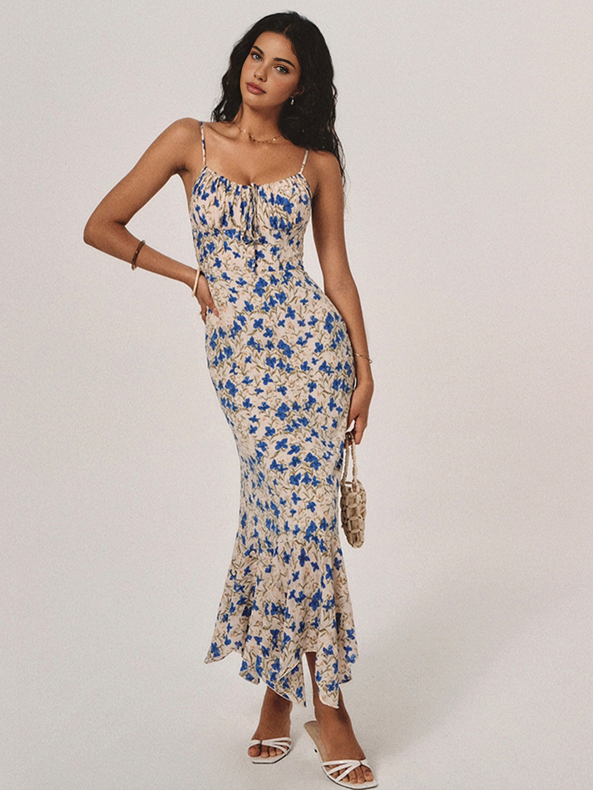 Women's Floral Rayon Maxi Dress