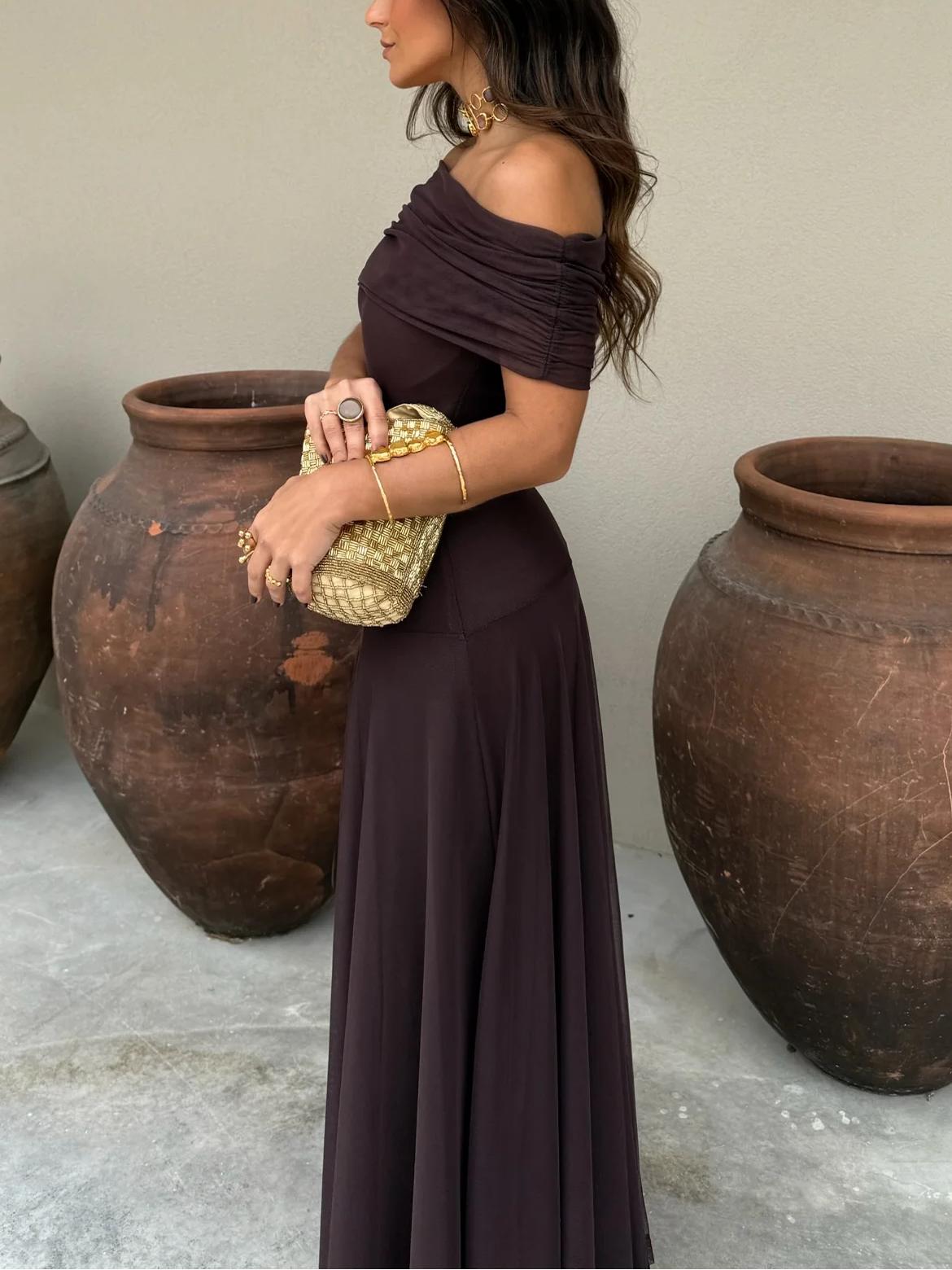 Women's Flowing Chiffon Maxi Dress