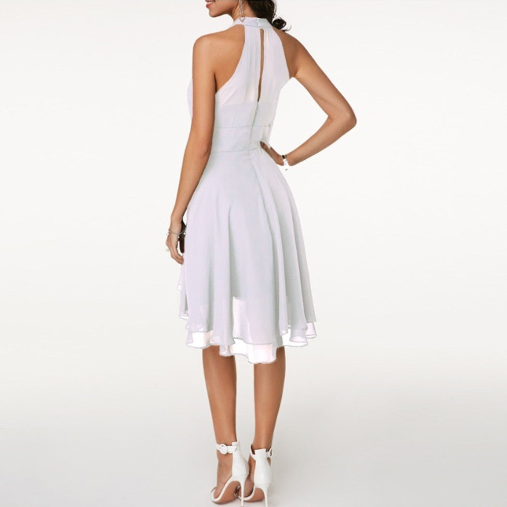 Women's High-Quality Halter Neck Mini Dress