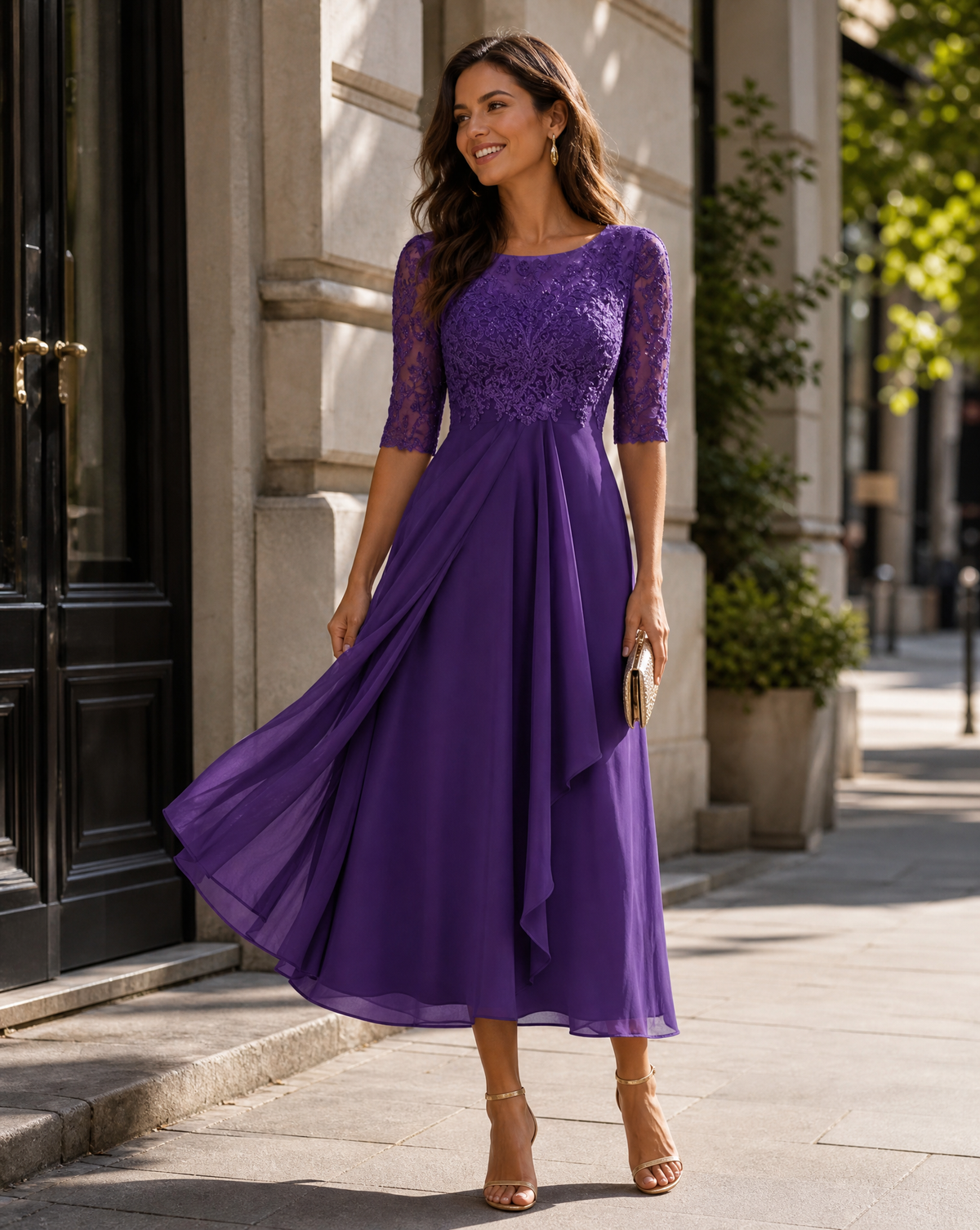 Women's Lightweight Chiffon Cocktail Dress