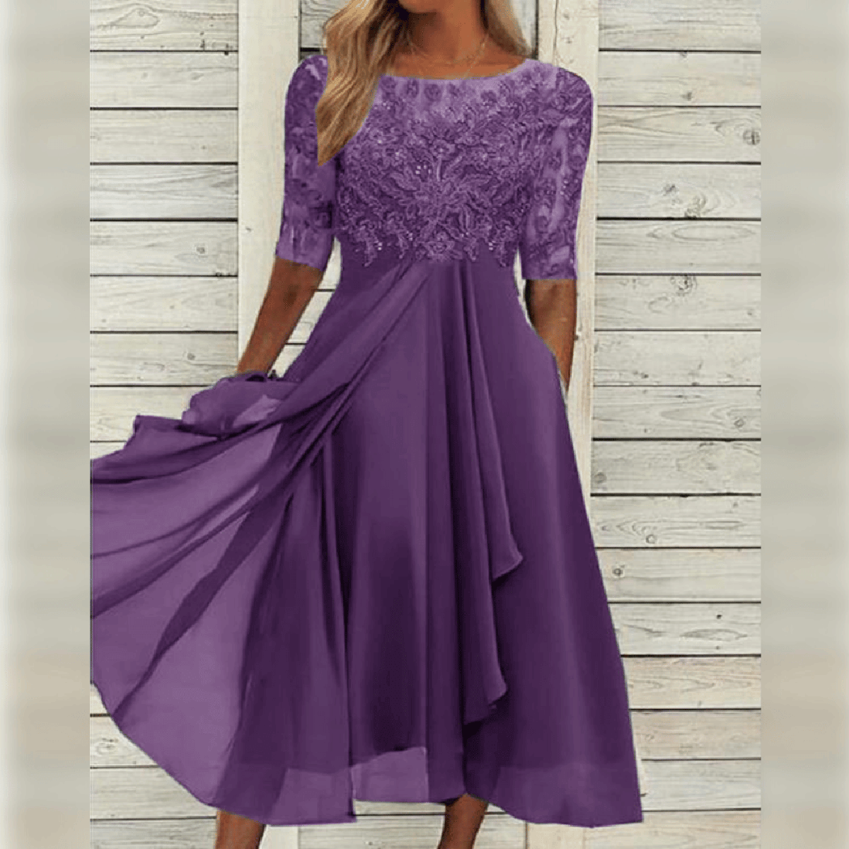 Women's Lightweight Chiffon Cocktail Dress