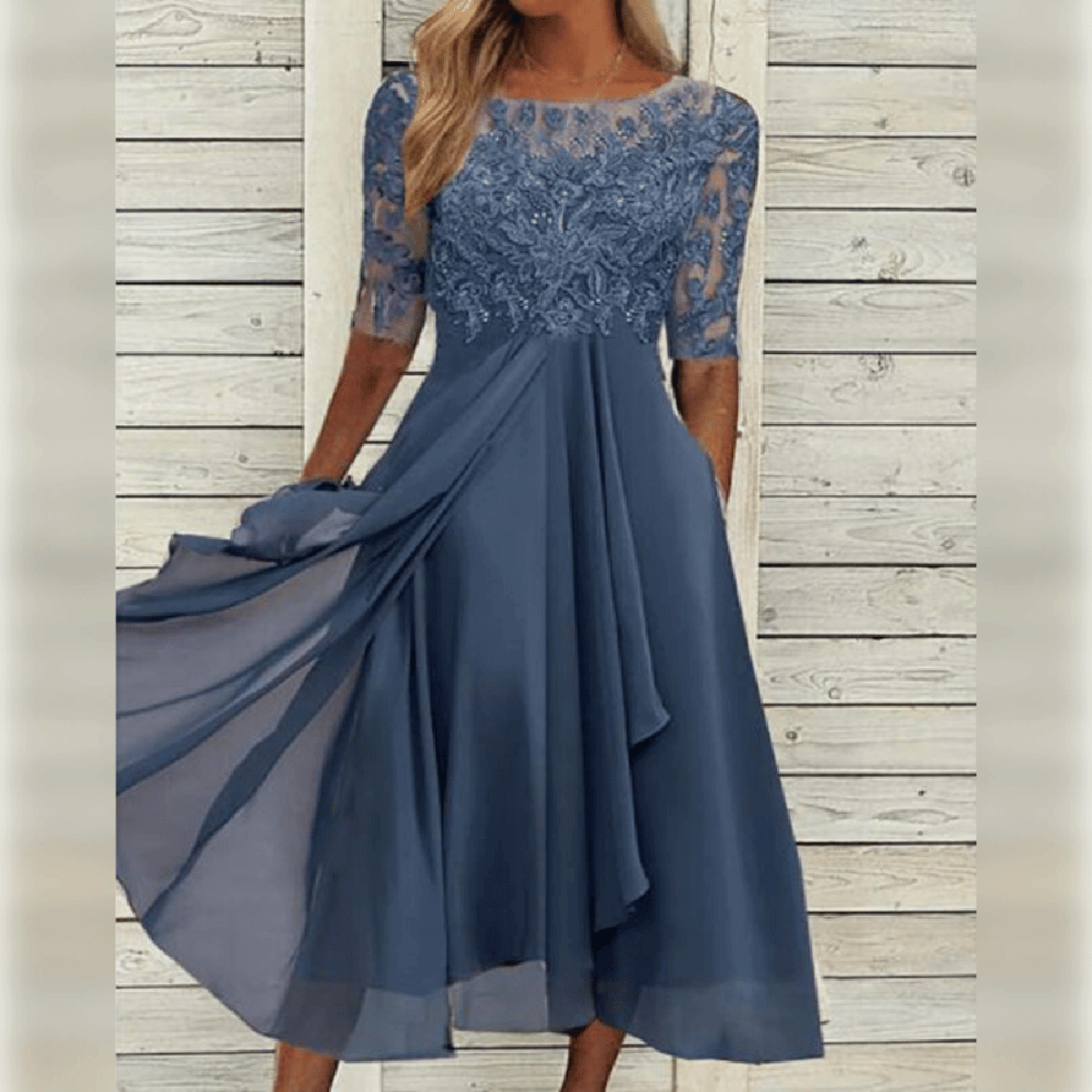 Women's Lightweight Chiffon Cocktail Dress