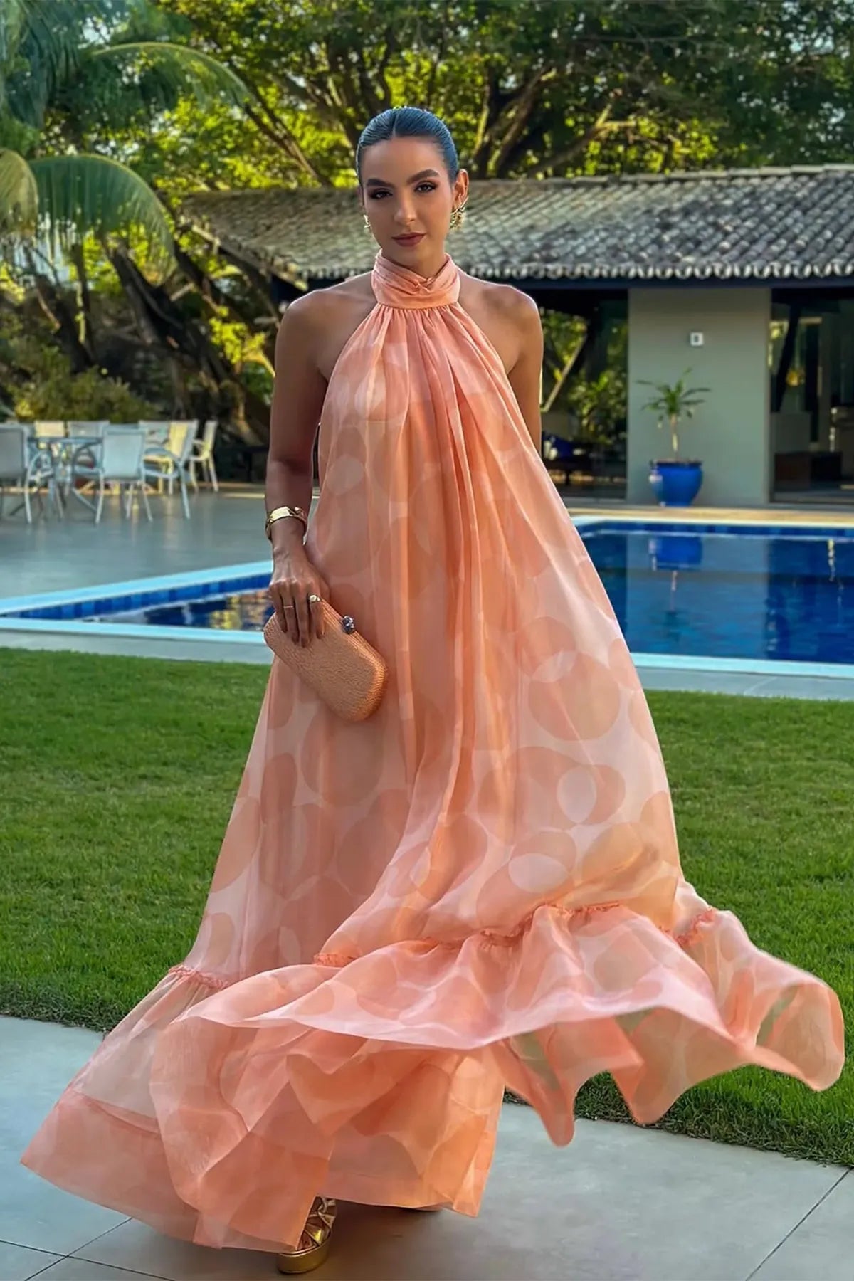 Women's Lightweight Chiffon Maxi Dress