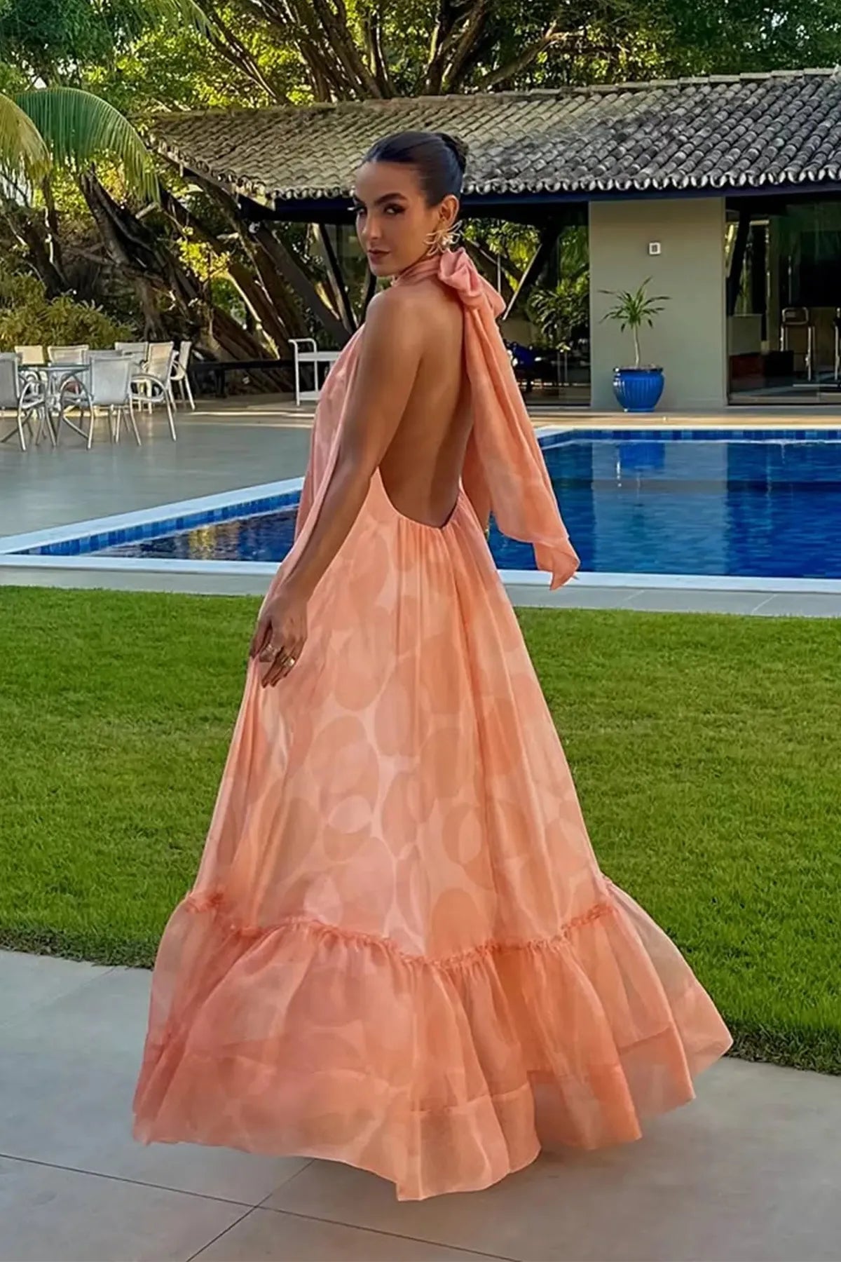 Women's Lightweight Chiffon Maxi Dress