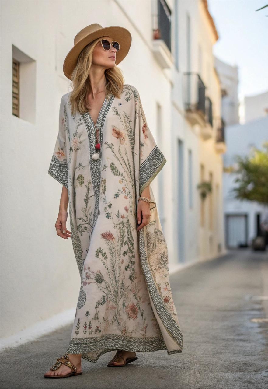 Women's Lightweight Cotton Caftan Dress