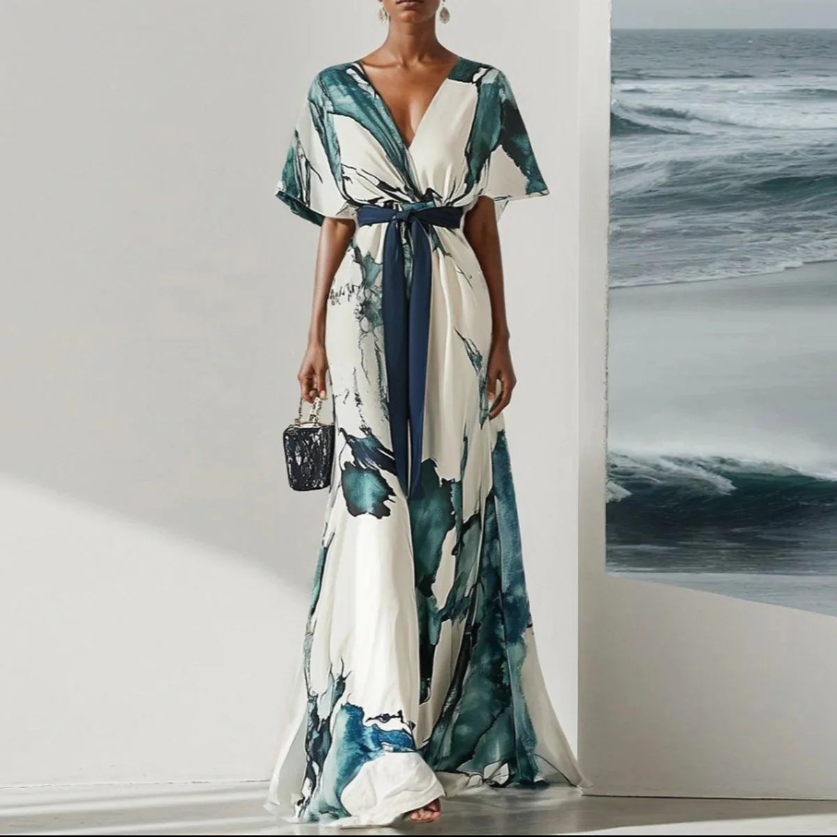 Women's Lightweight Floral Maxi Dress