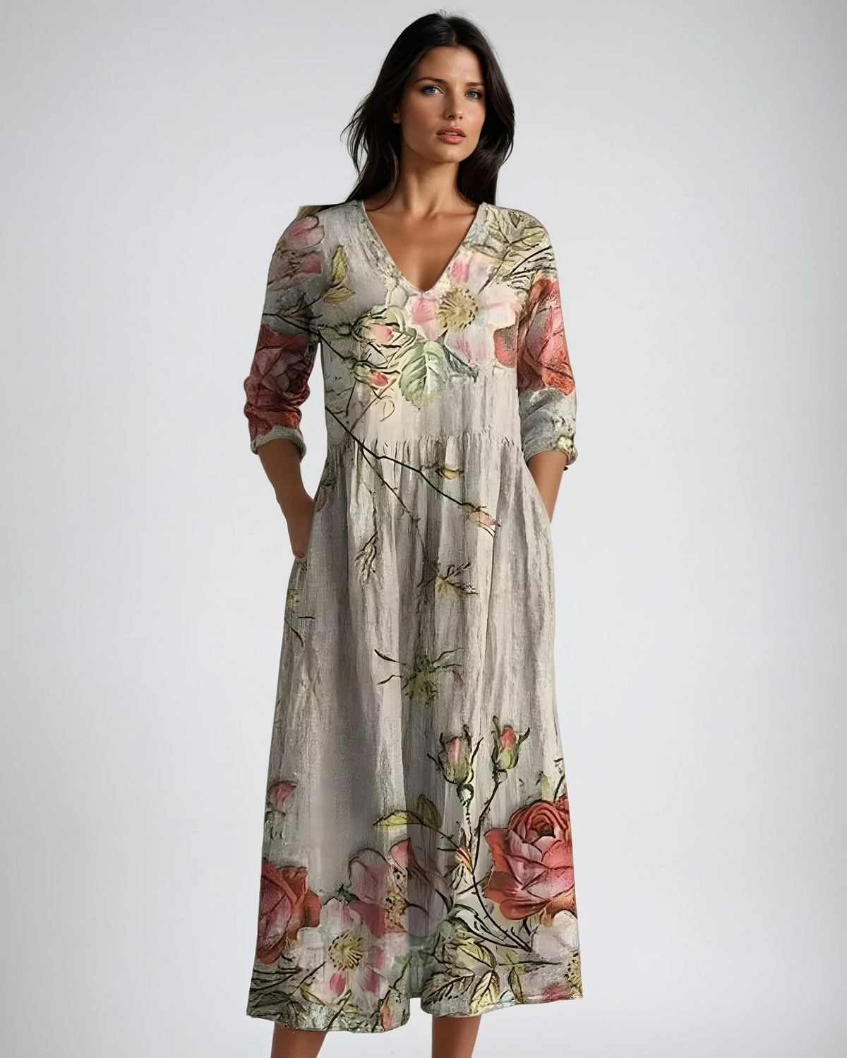 Women's Lightweight Floral Maxi Dress