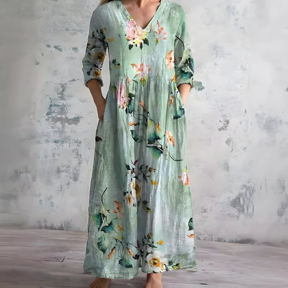 Women's Lightweight Floral Maxi Dress