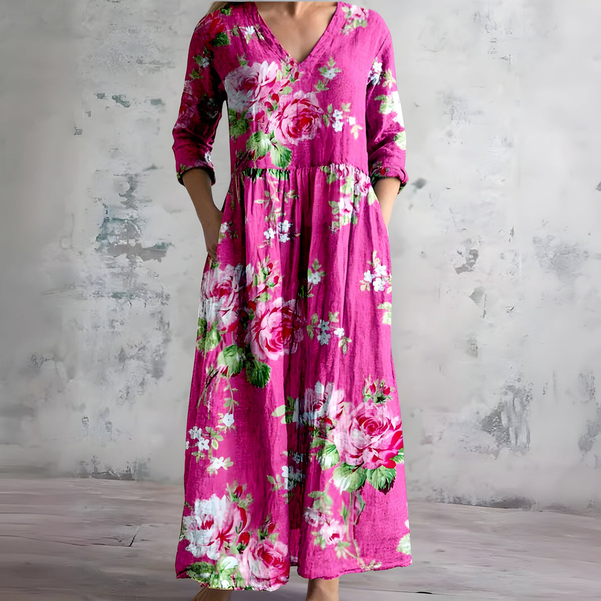 Women's Lightweight Floral Maxi Dress