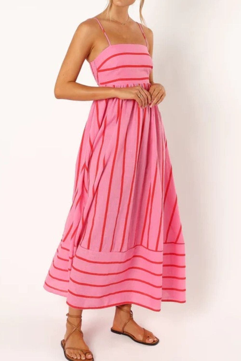 Women's Lightweight Striped Maxi Dress
