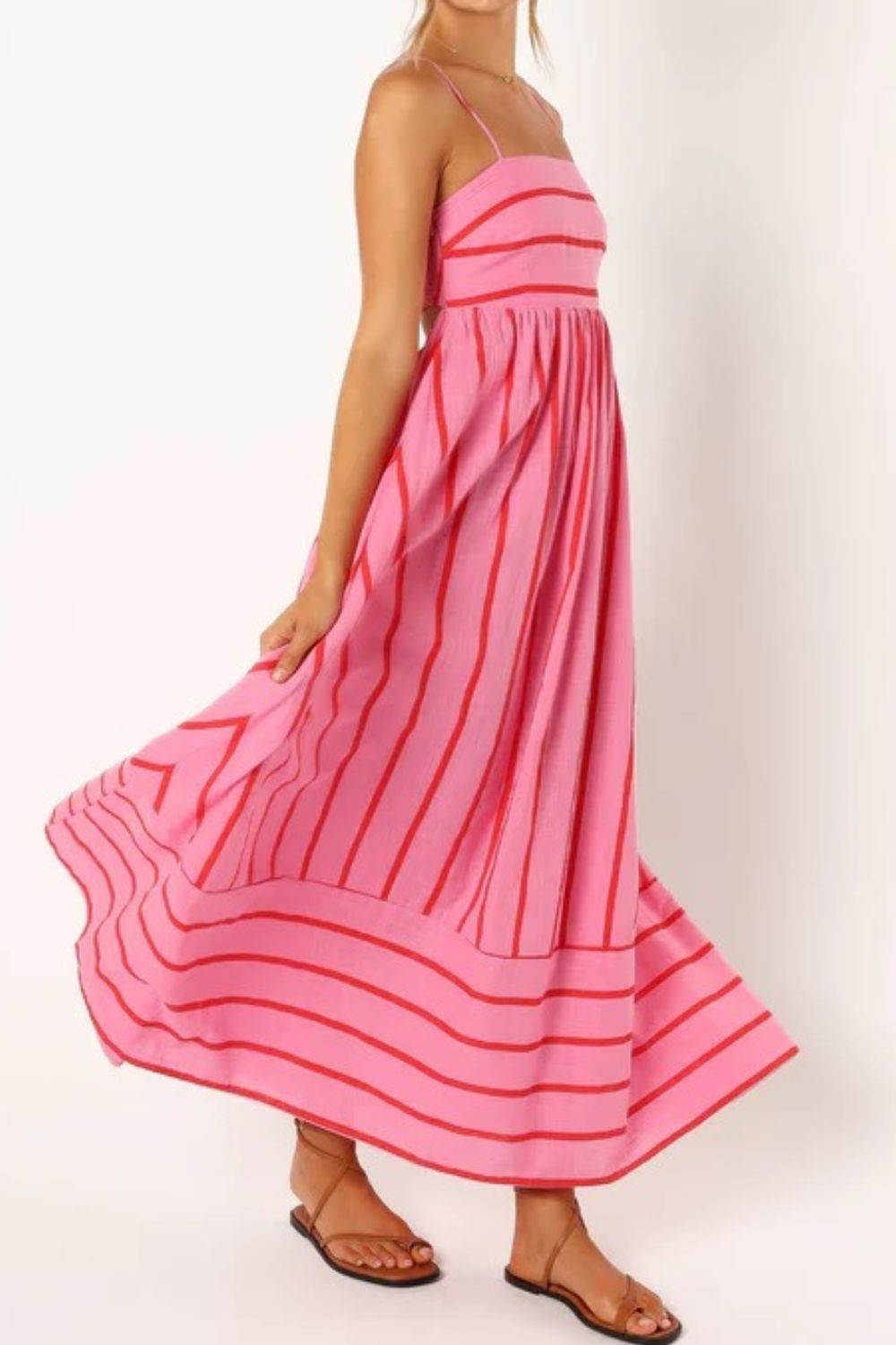 Women's Lightweight Striped Maxi Dress